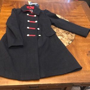 Rothschild midnight faux wool bandmaster coat